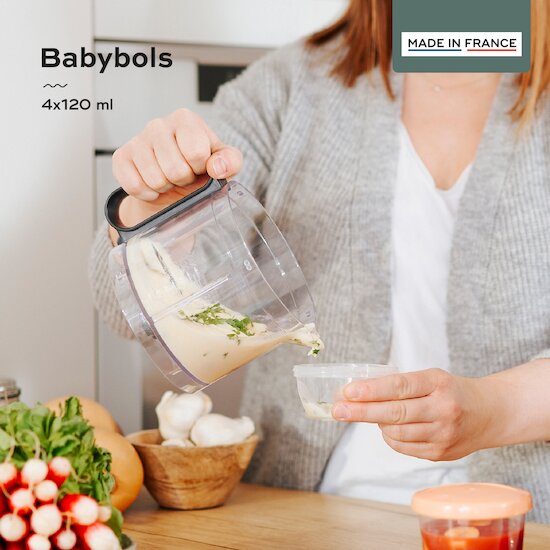 Babybols Kit S Pots de Conservation Hermétiques 4x120 ml de Babymoov, Bols  : Aubert