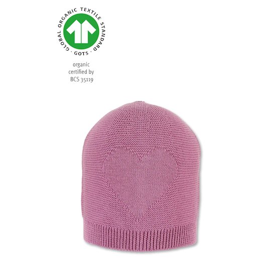 Bonnet tricot en coton biologique Rose  de Sterntaler