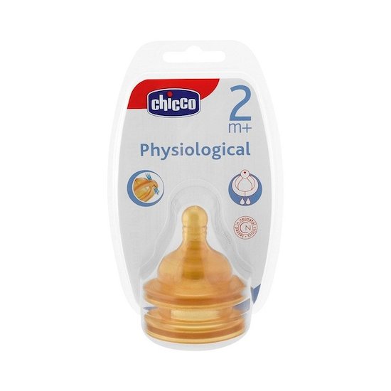 Lot de 2 tétine Physiologiques débit Moyen 2M+ de Chicco