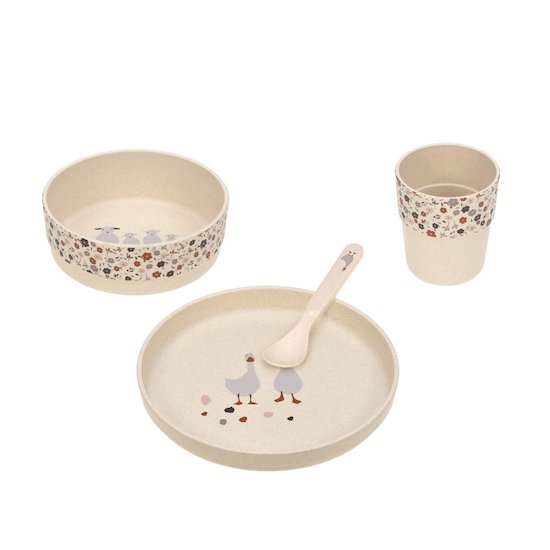 Tiny Farmer Coffret Repas Enfant Mouton & Oie Nature  de Lässig