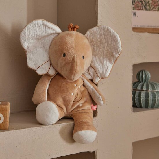 Bali, Moka & Snow Peluche Medium Elephant Bali 40 cm de Noukies Bali, Moka & Snow Peluche Medium Elephant Bali 40 cm de Noukies