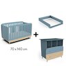Firmiana Lit bébé 70 x 140 cm Évolutif + Commode + Plan à Langer