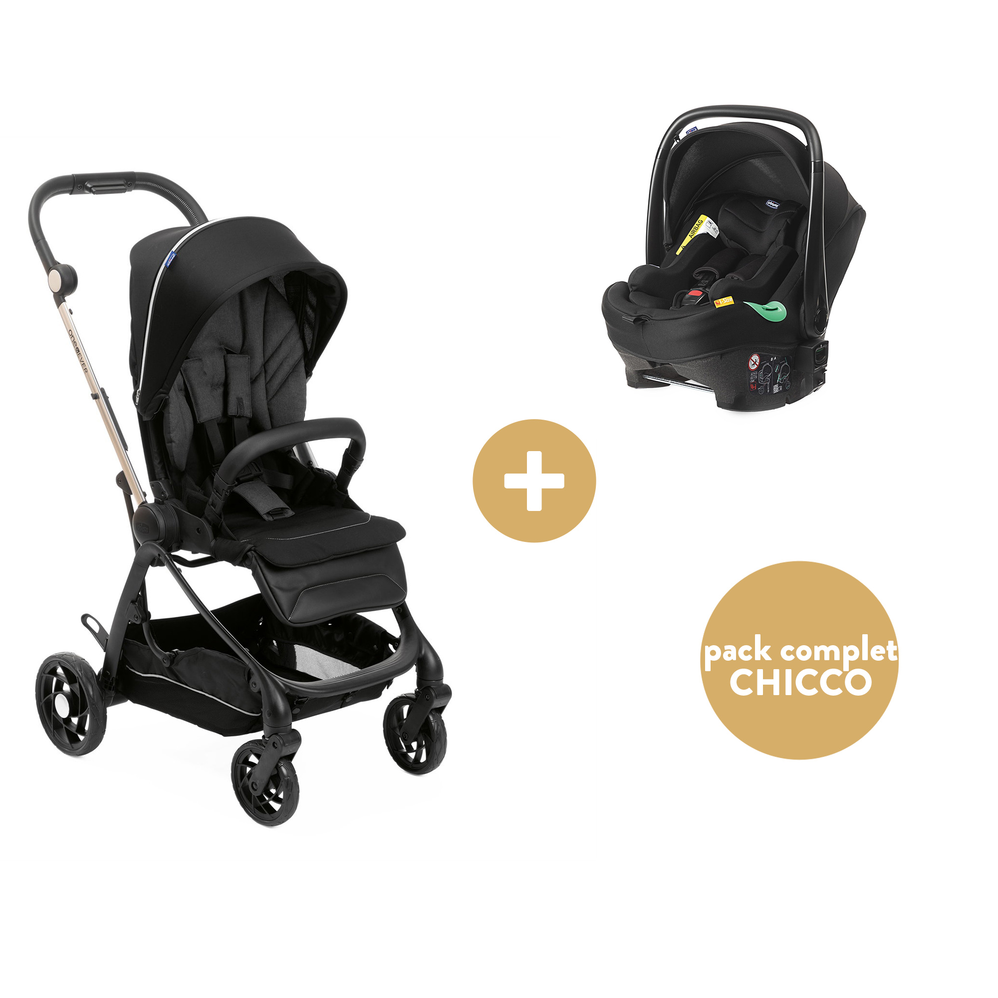 Pack Chicco : Une poussette One 4 Ever + un siège auto Kiros EVO i-Size de  Chicco, Chicco : Aubert