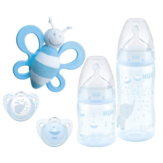 Biberon Nuk Bleu 300 ml First choice+ 0-6mois Elephant