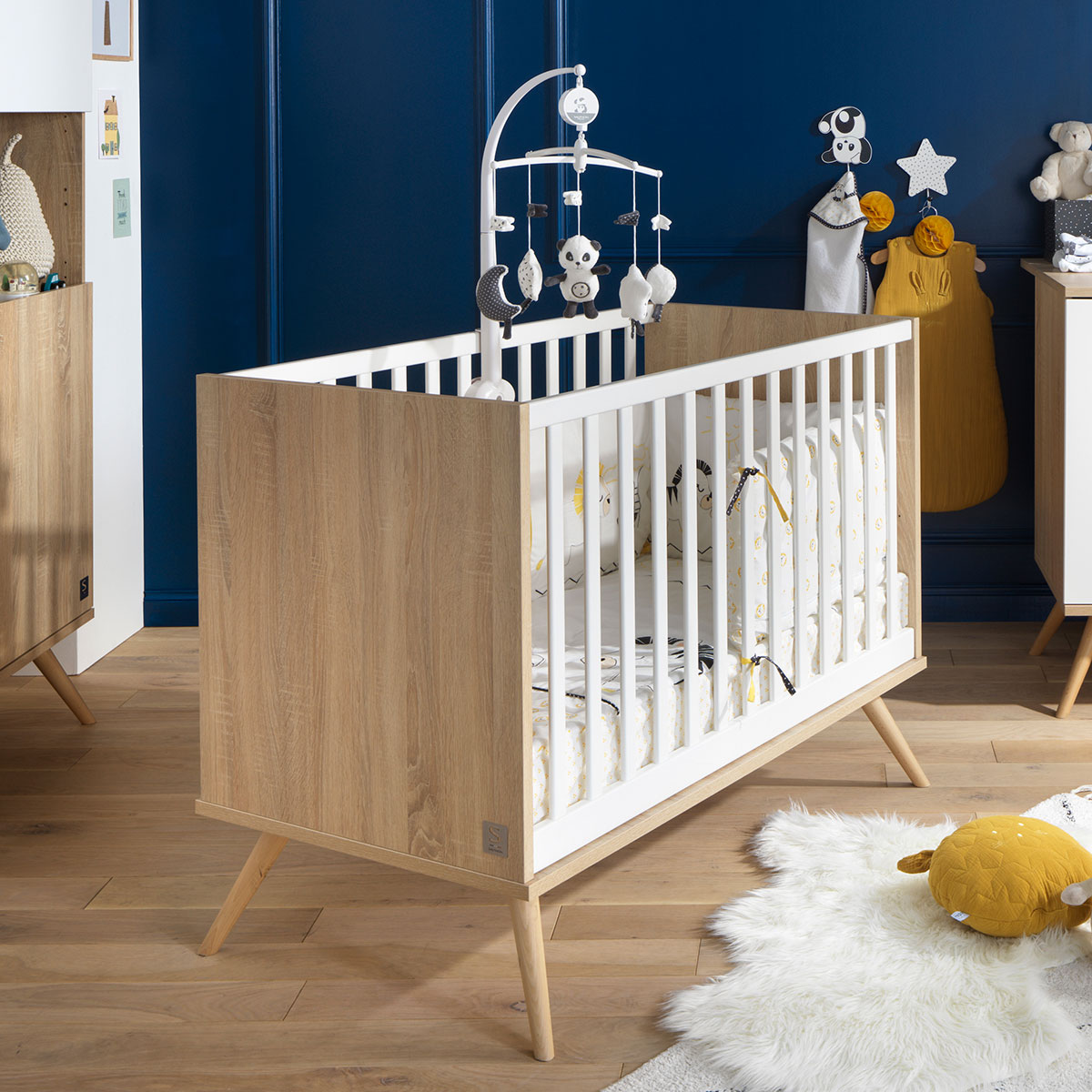 Seventies Lit 60x1 Chene Dore De Sauthon Baby S Sweet Home Lits 60x1 Non Evolutifs Aubert
