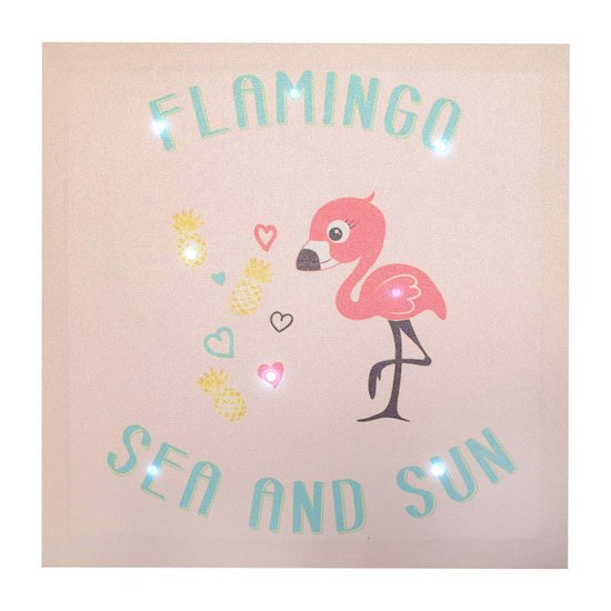 Flamingo Toile lumineuse Rose  de Domiva