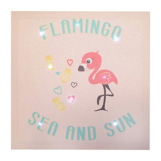 Flamingo Toile lumineuse Rose  de Domiva