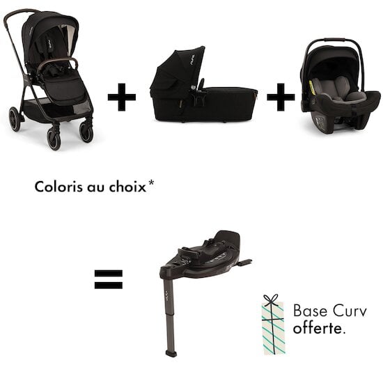 Offre NUNA : base curv OFFERTE pour l'achat d'une poussette triv next + nacelle Lytl + coque pipa next   de Nuna