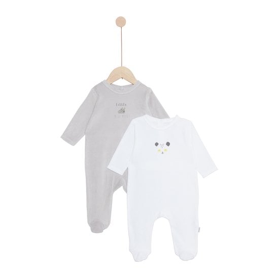 Mes Essentiels Lot 2 Pyjamas Pure  de P'tit bisou