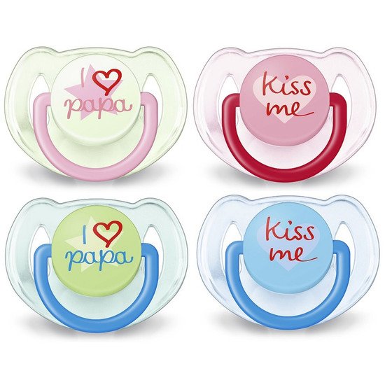 2x sucettes silicone Love 6/18 mois Aléatoire  de Philips AVENT