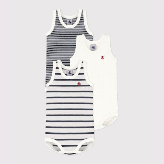 Lot de 3 bodies sans manches  24 mois de Petit Bateau