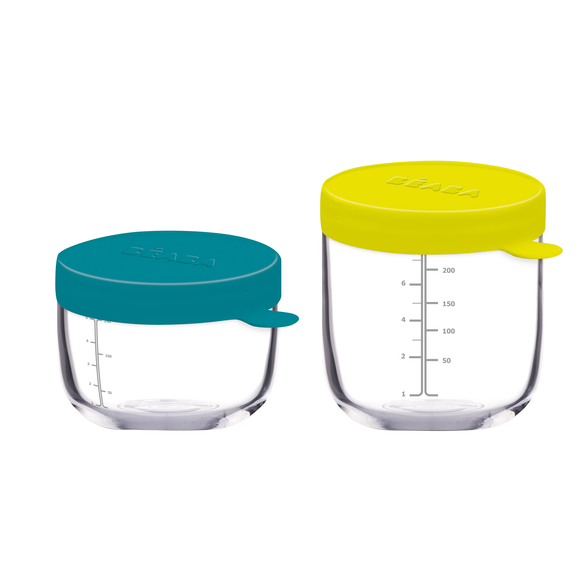 Coffret 2 Portions Verre 150ml 250ml Vert De Beaba Pots Aubert Coffret 2 Portions Verre 150ml 250ml Vert De Beaba Pots Aubert