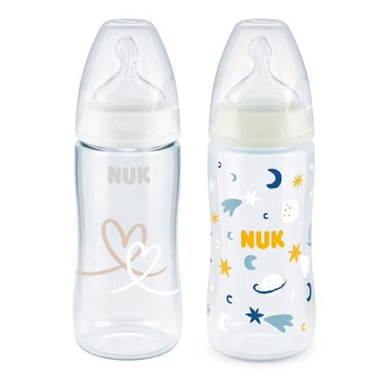 Lot de 2 Biberons First Choice+ Temperature Control Silicone  300 ml de Nuk