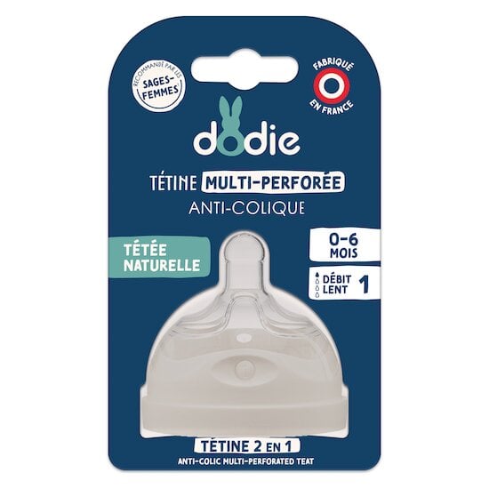 Tétine Multi-Perforée  Débit 1 lent de Dodie