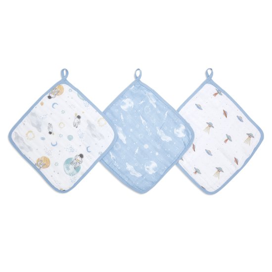 Lot de 3 Débarbouillettes Space Explorers  de aden + anais essentials