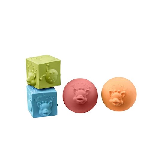 Set 2 balles et 2 cubes So'Pure   de Sophie La Girafe®