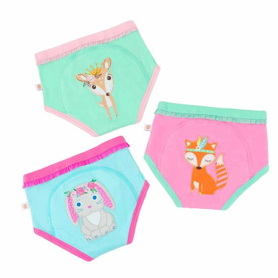 Lot de 3 Culottes d'Apprentissage Fille en Coton Biologique Safari