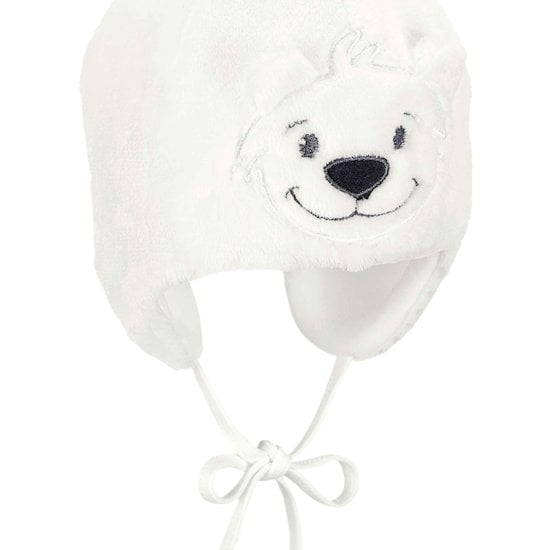 Bonnet en pluche doudou Blanc  de Sterntaler