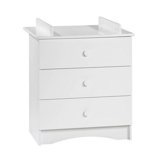 Basic commode avec plan à langer intégré Blanc  de Sauthon Baby's Sweet Home Basic commode avec plan à langer intégré Blanc  de Sauthon Baby's Sweet Home