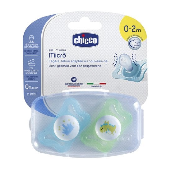 Sucette physio micro silicone x2 Aléatoire  de Chicco