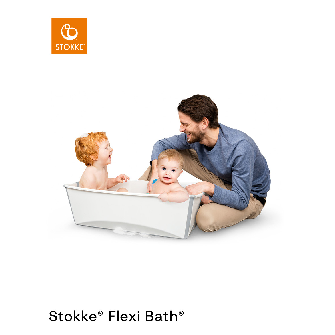 Baignoire Flexi Bath XL verte + transat de bain - Made in Bébé