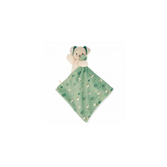 Doudou chien carré douceur vert 14 cm de Kaloo