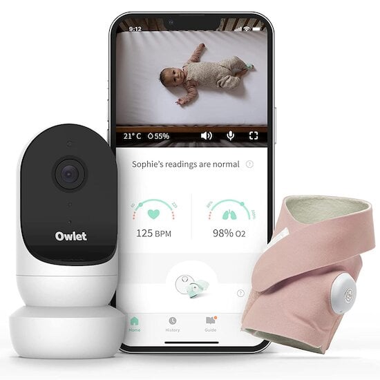 Babyphone Monitor Duo Smart Sock 3 Rose  de Owlet