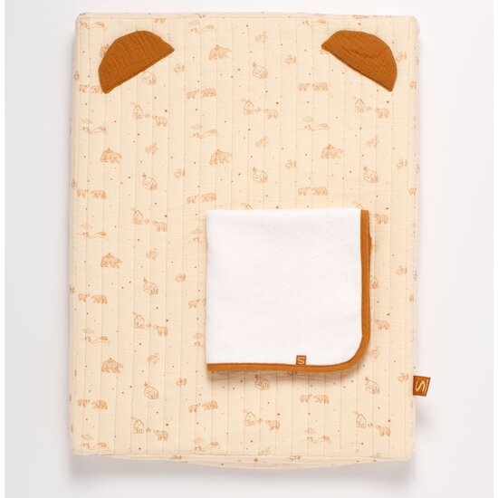Orsino Matelas à langer + serviette éponge Vanille  de Sauthon Baby Déco Orsino Matelas à langer + serviette éponge Vanille  de Sauthon Baby Déco