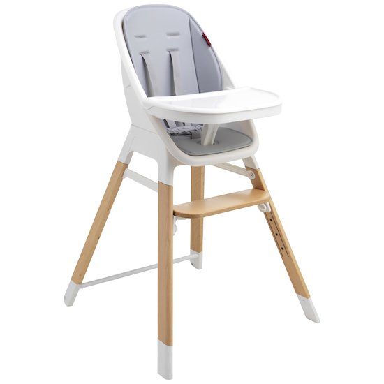 Chaise haute bébé 4 en 1 plateau réglable en 4 étapes pour bébé 6 mois-3  ans charge 15kg gris 20_0000397