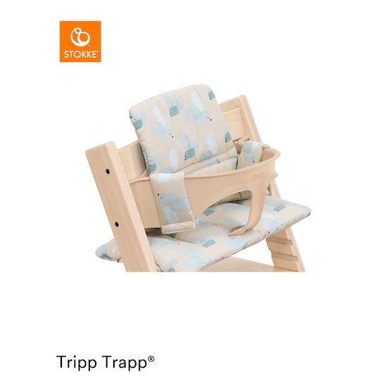 Coussin de chaise Tripp Trapp® Bird Blue de Stokke®, Coussins de