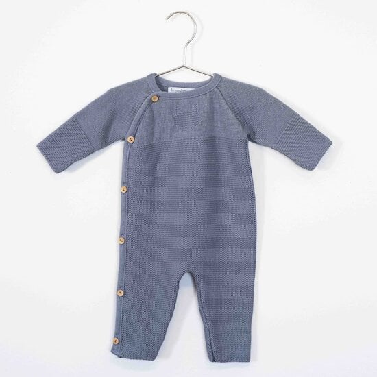 Petits chats Combinaison en tricot Bleu Orage  de La Manufacture de Layette