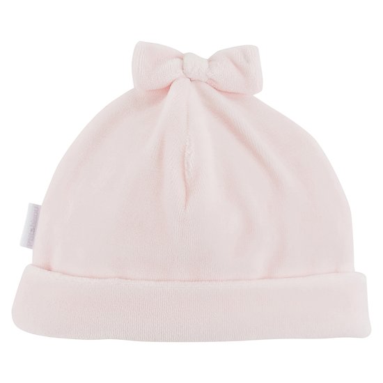 Bonnet velours nœud Lapin Câlin Rose  de P'tit bisou