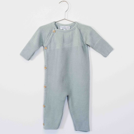 Combinaison sans pieds Petits Chats Bleu Danube  de La Manufacture de Layette