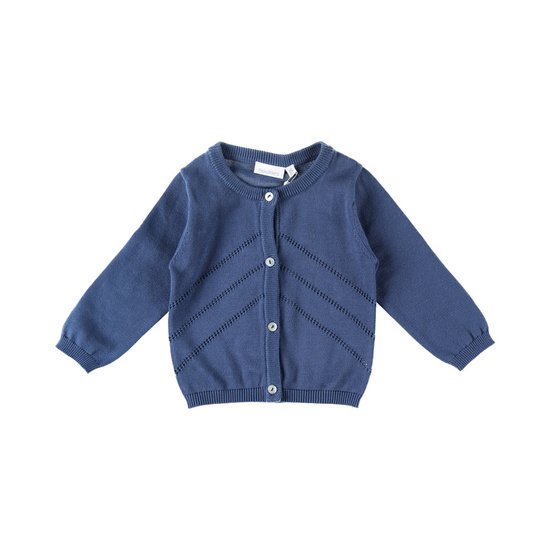 Cardigan collection Bord de mer Fille Bleu 12 mois de Noukies