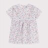Robe bébé en coton manches courtes imprimée à fleurs