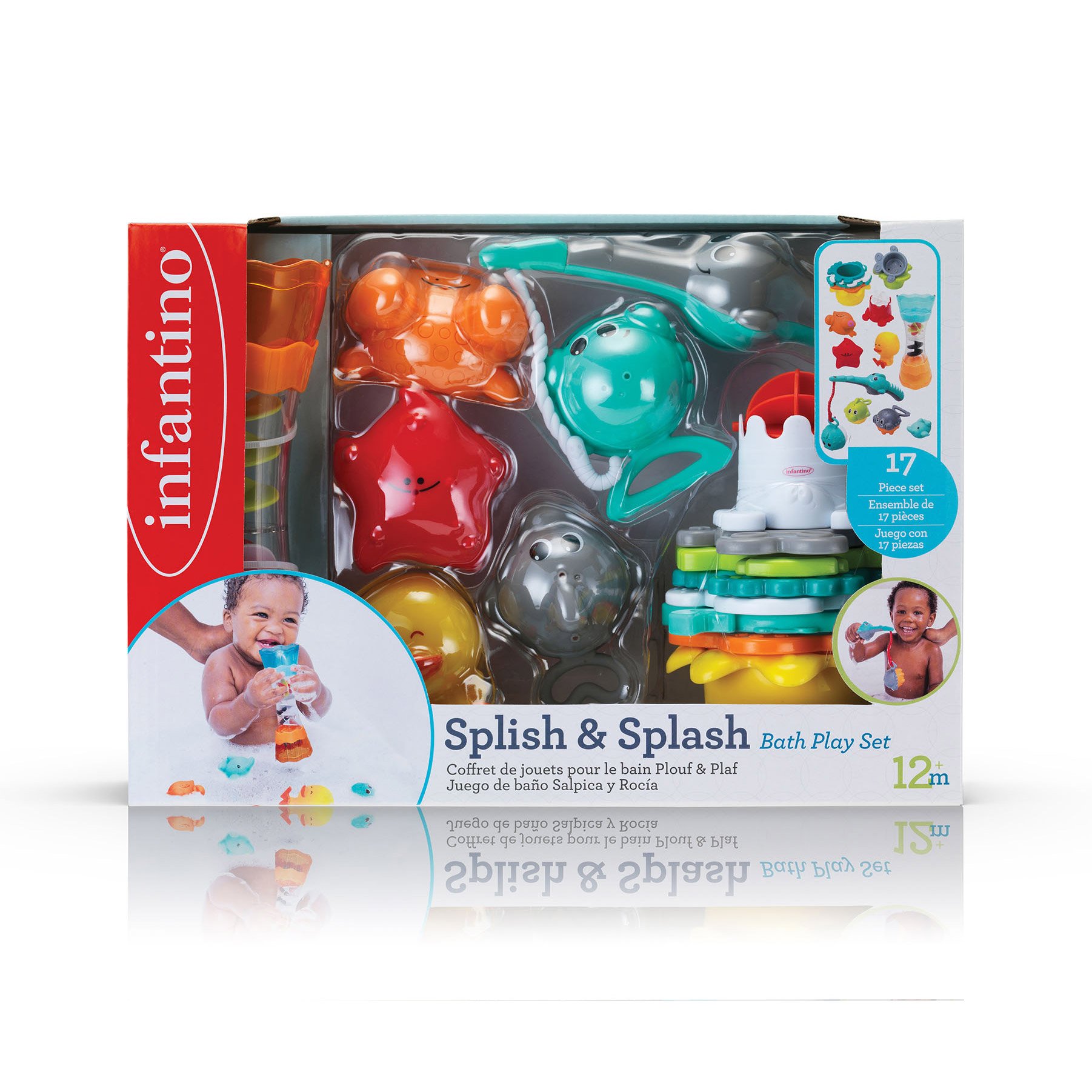 Coffret de bain 17 jouets de Infantino, Jouets de bain : Aubert