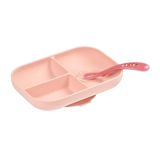 Set repas silicone  Rose  de Béaba