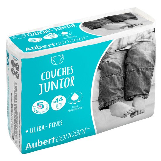 Couches junior T5 (11-25kg)  Pack de 44 de Aubert concept