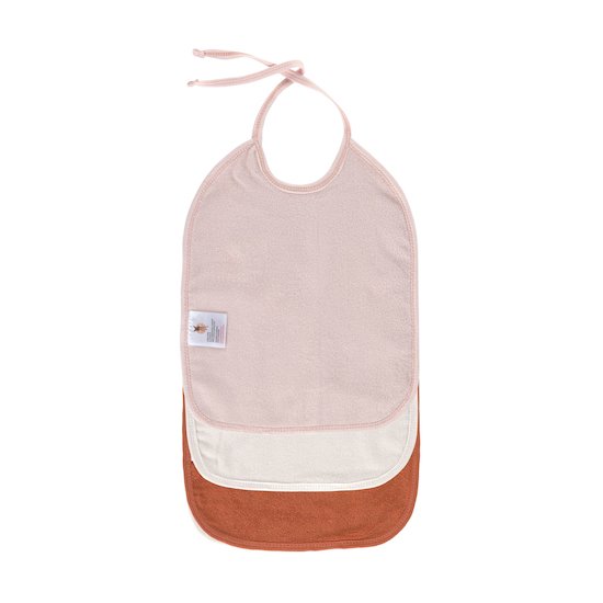 Lot de 3 bavoirs medium en mousseline Rose poudré, blanc cassé, rouille  de Lässig Lot de 3 bavoirs medium en mousseline Rose poudré, blanc cassé, rouille  de Lässig