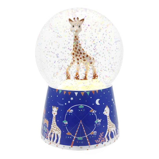 Boule à neige musicale Sophie la Girafe Bleu  de Trousselier