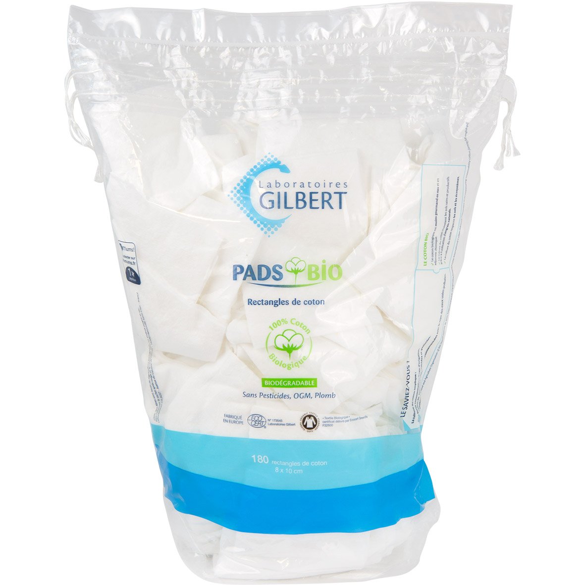 GILBERT CARRE BIO DE COTON BEBE SACHET DE 180 - GILBERT - Accessoires