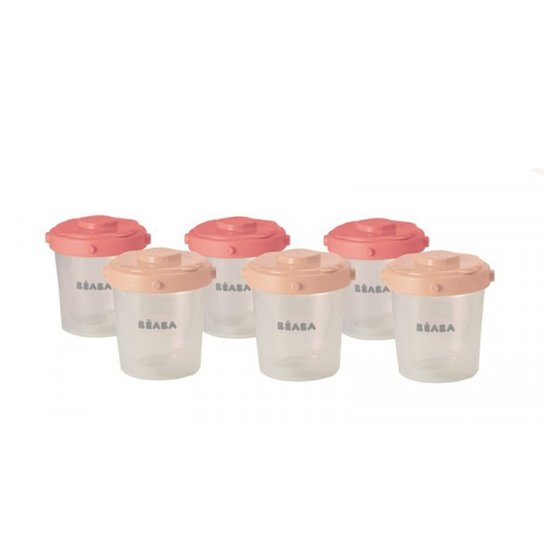 Set 6 Portions clip 200 ml Pink  de Béaba