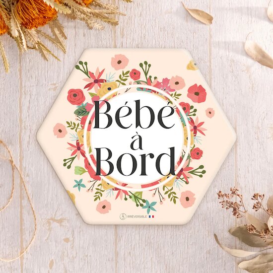 Autocollant bébé à bord Fleurs  de Irréversible