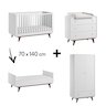 Chambre Mid2 Complète : Lit évolutif 70 x 140 cm + Armoire + Commode + Plan à langer