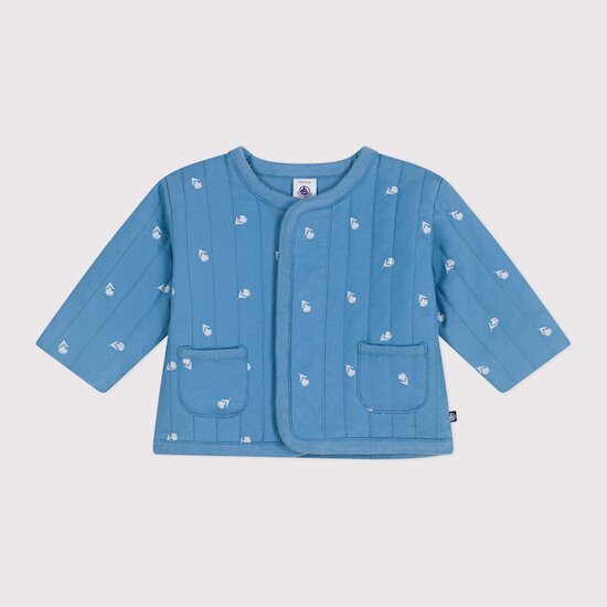 Veste bébé en coton matelassée imprimé petites fleurs  24 mois de Petit Bateau