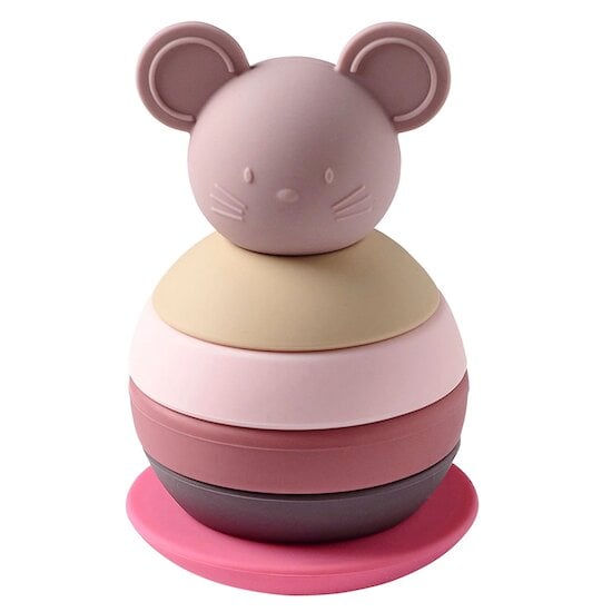 Culbuto Silicone Souris rose  de Nattou