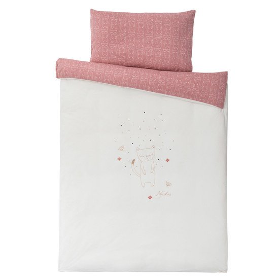 Imagine Housse de couette Veloudoux®  Rose/blanc  de Noukies