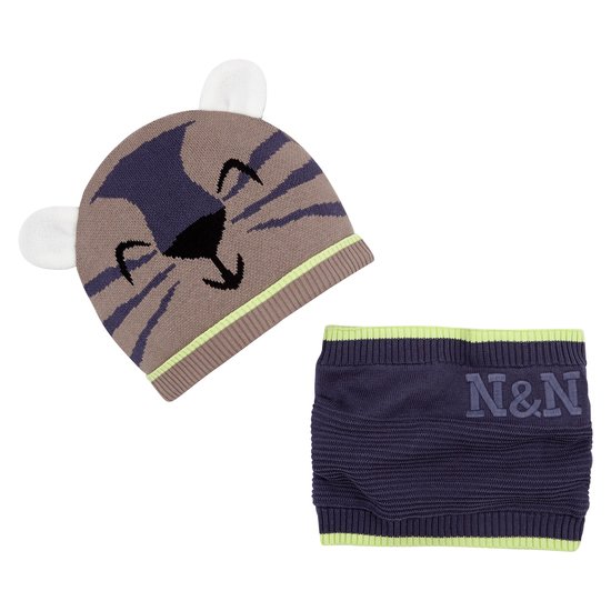 Bonnet et tour de cou collection Dimanche à Central Park Garçon Bleu T1 de Nano & nanette