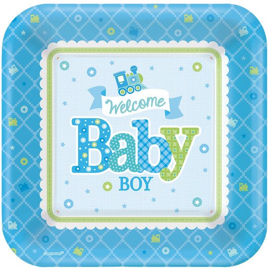 8 assiettes en carton welcome little one