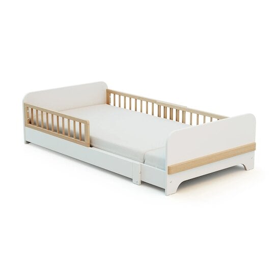 Carrousel Lit au sol évolutif Blanc 80 x 140 - 165 - 190 cm de Jurababy